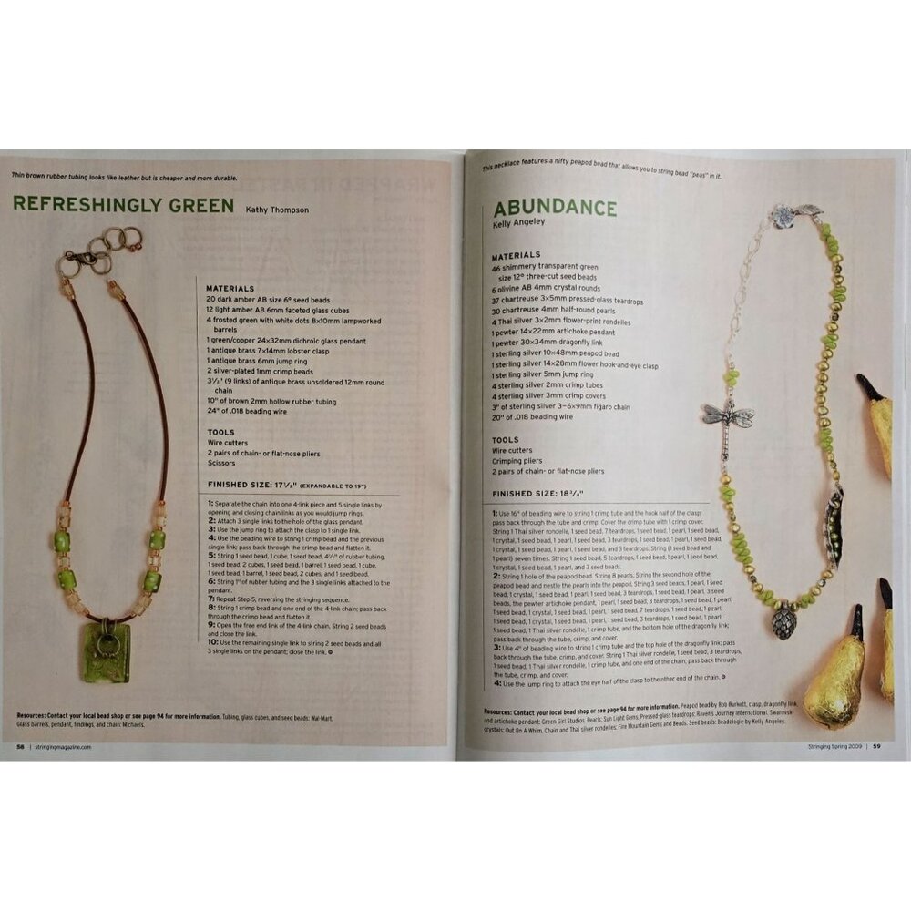 Stringing Magazine Spring 2009 70 Ideas For Making Fresh Spring Jewelry - Picture 14 of 16
